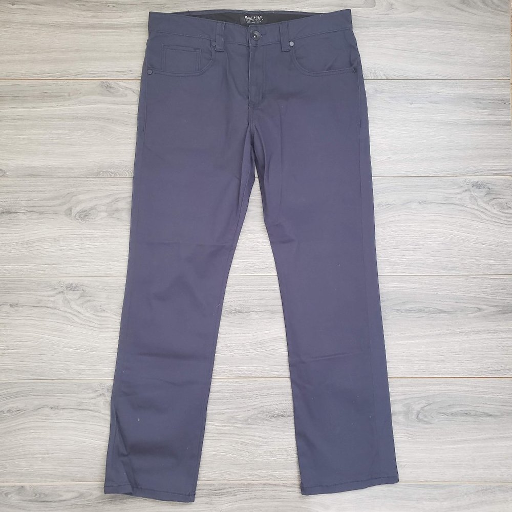 Marc Ecko Men's Straight Leg Slim Fit Trouser Pants Navy Blue Size 32